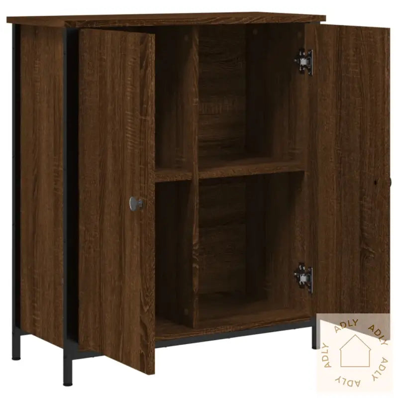 Skjenk Brun Eik 70X30X80 Cm Konstruert Tre