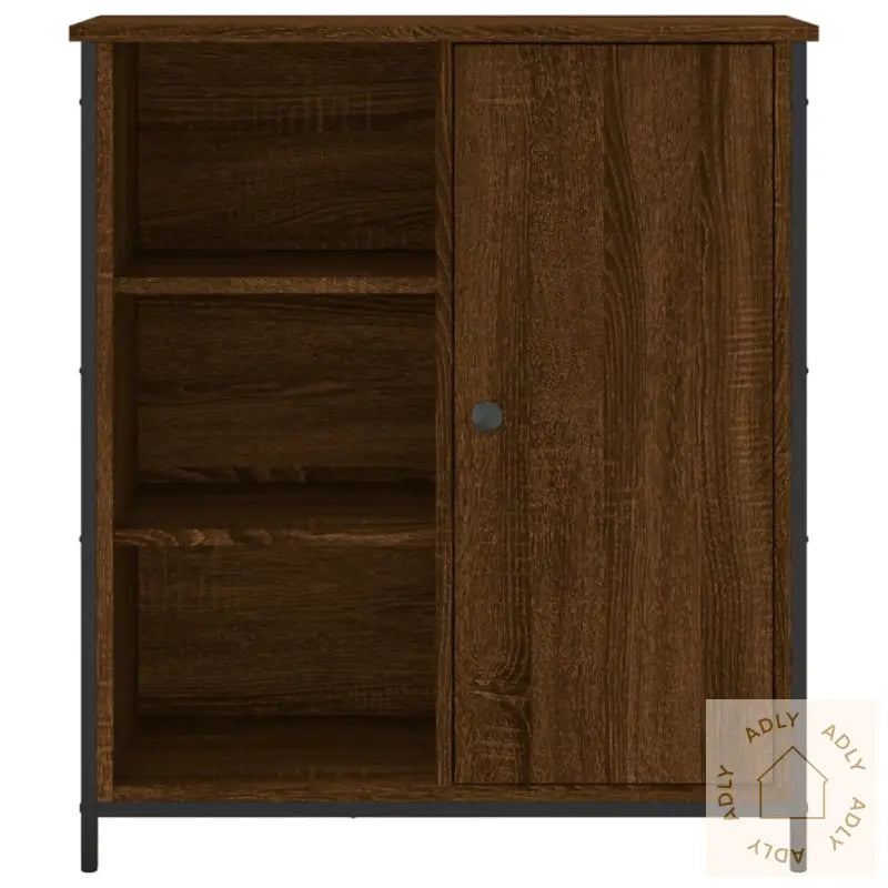 Skjenk Brun Eik 70X30X80 Cm Konstruert Tre