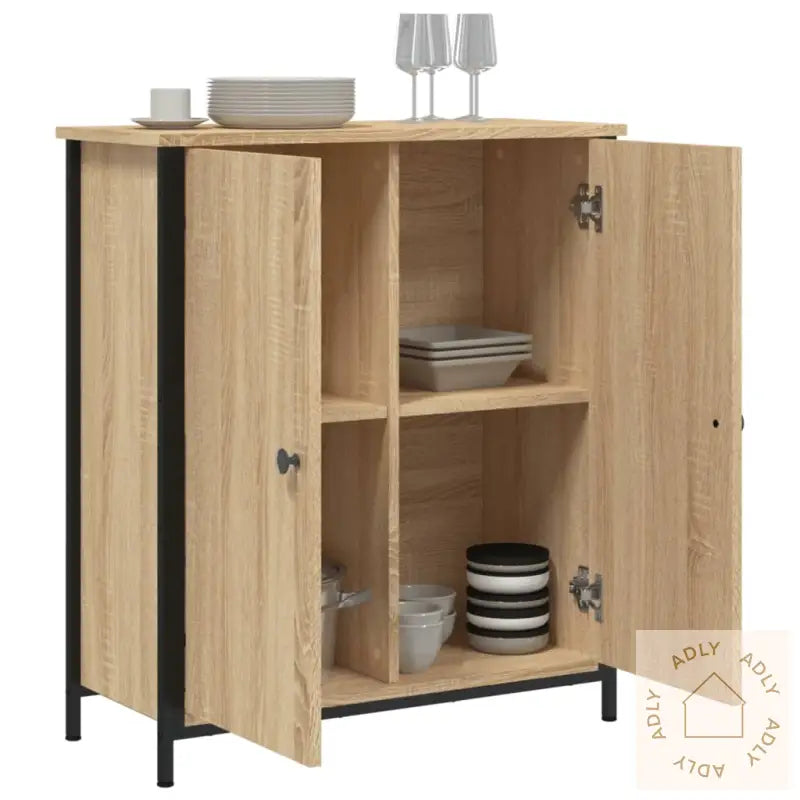 Skjenk Sonoma Eik 70X30X80 Cm Konstruert Tre