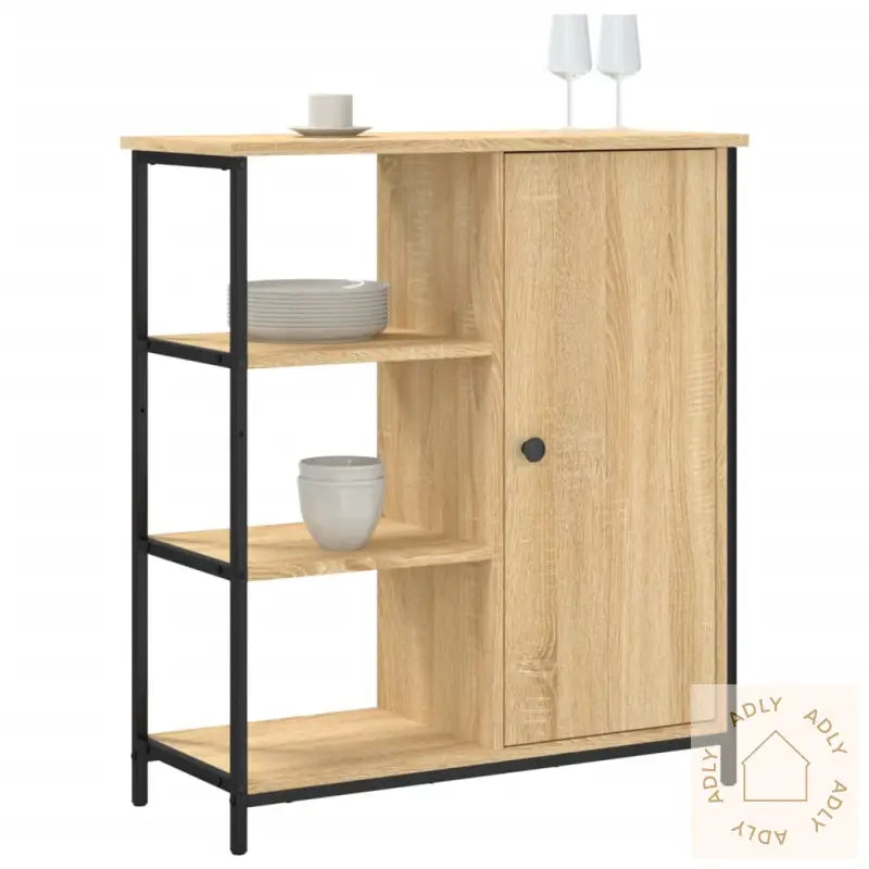 Skjenk Sonoma Eik 70X30X80 Cm Konstruert Tre