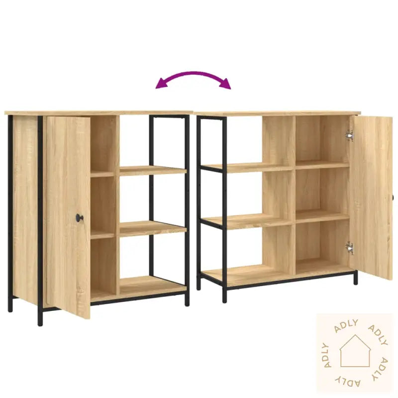Skjenk Sonoma Eik 70X30X80 Cm Konstruert Tre