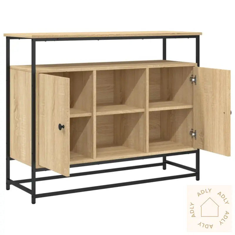 Skjenk Sonoma Eik 100X35X80 Cm Konstruert Tre