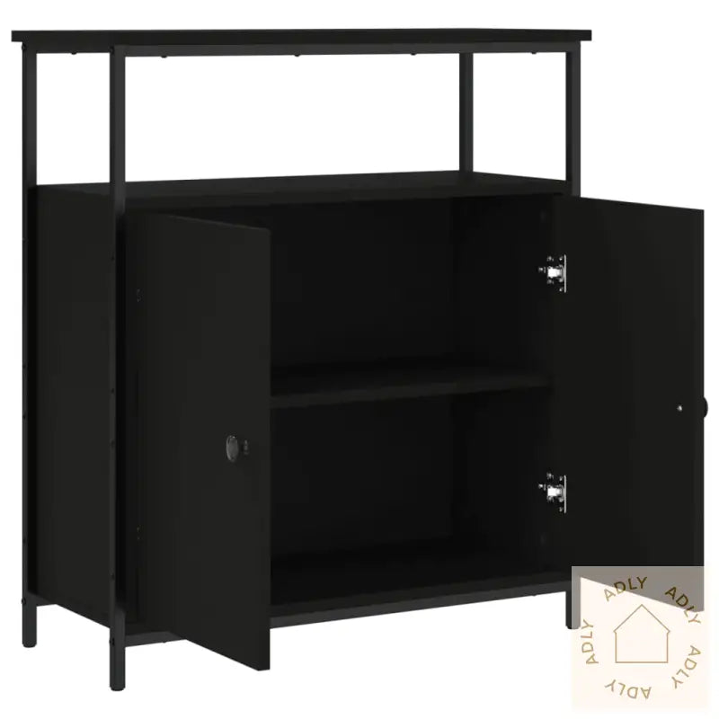 Skjenk Svart 70X30X80 Cm Konstruert Tre