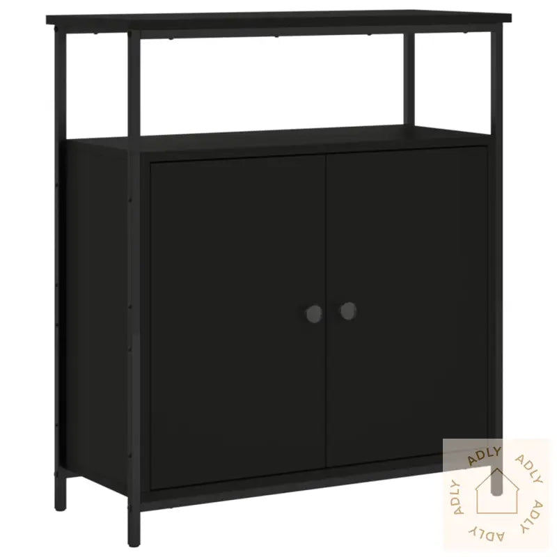 Skjenk Svart 70X30X80 Cm Konstruert Tre
