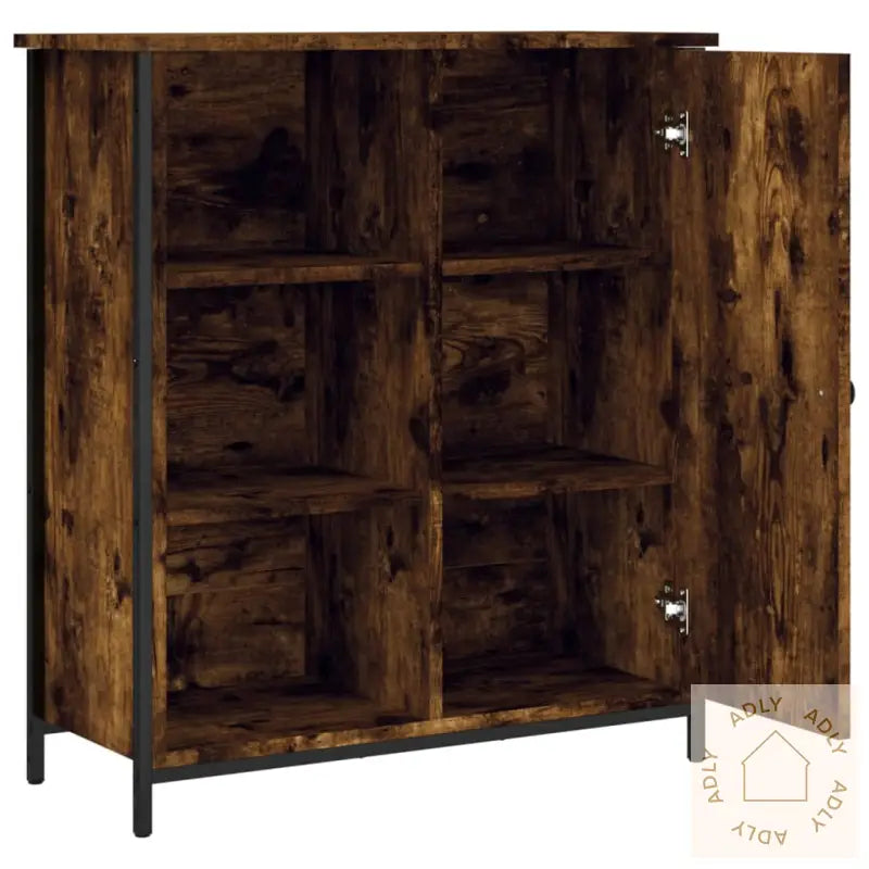 Skjenk Røkt Eik 70X30X80 Cm Konstruert Tre