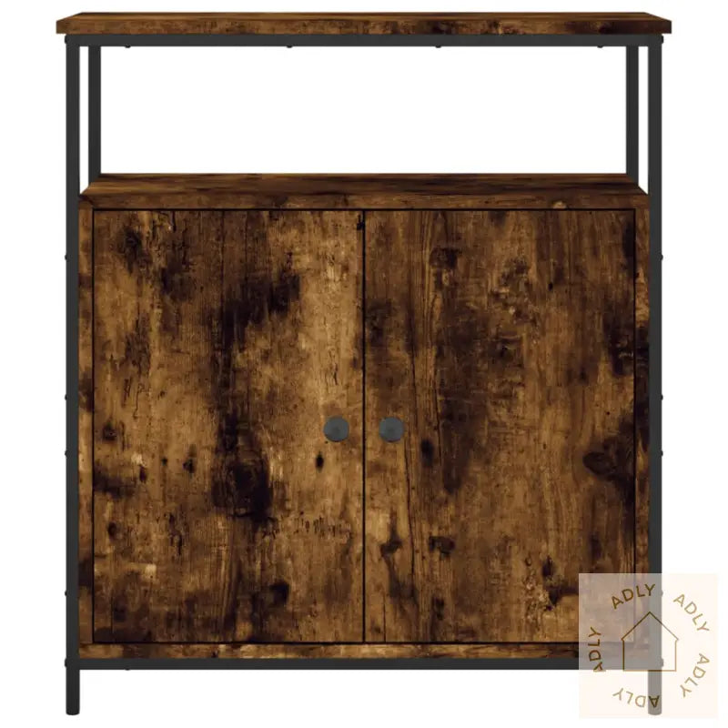 Skjenk Røkt Eik 70X30X80 Cm Konstruert Tre