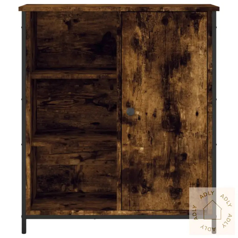 Skjenk Røkt Eik 70X30X80 Cm Konstruert Tre