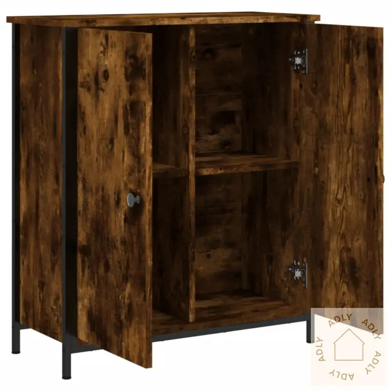 Skjenk Røkt Eik 70X30X80 Cm Konstruert Tre