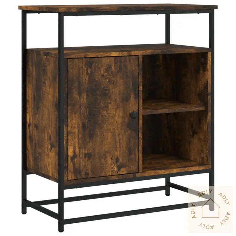 Skjenk Røkt Eik 69X35X80 Cm Konstruert Tre