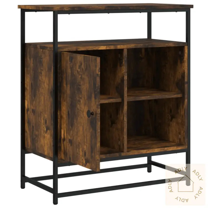 Skjenk Røkt Eik 69X35X80 Cm Konstruert Tre