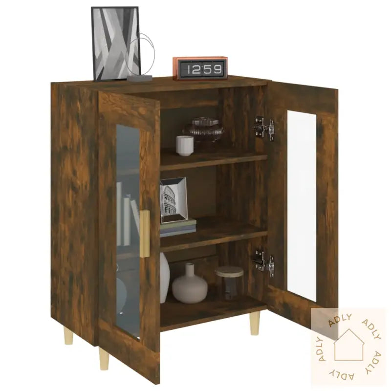 Skjenk Røkt Eik 69,5X34X90 Cm Konstruert Tre