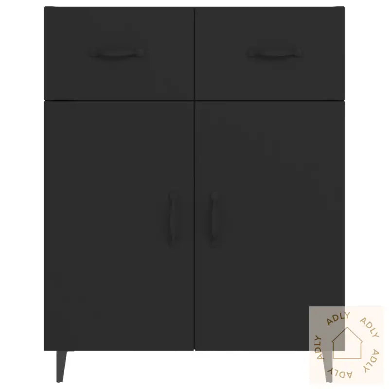 Skjenk Svart 69,5X34X90 Cm Konstruert Tre