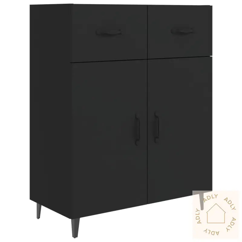 Skjenk Svart 69,5X34X90 Cm Konstruert Tre