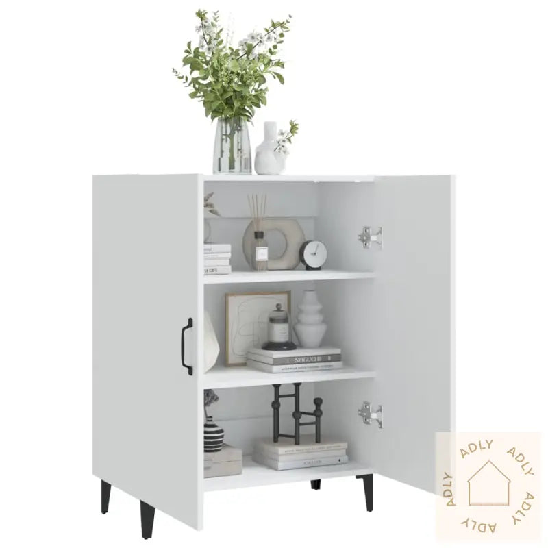 Skjenk Hvit 70X34X90 Cm Konstruert Tre