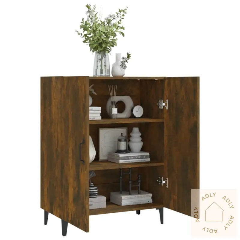 Skjenk Røkt Eik 70X34X90 Cm Konstruert Tre