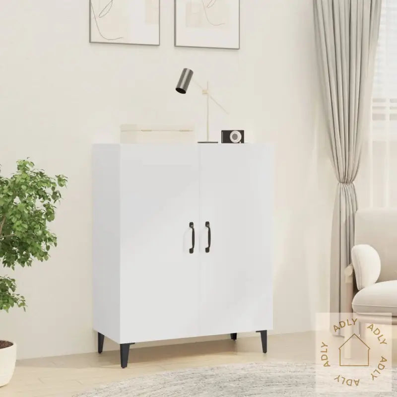 Skjenk Hvit 70X34X90 Cm Konstruert Tre