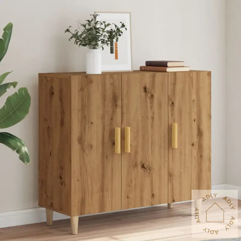 Skjenk Artisan Eik 90X34X80 Cm Konstruert Tre