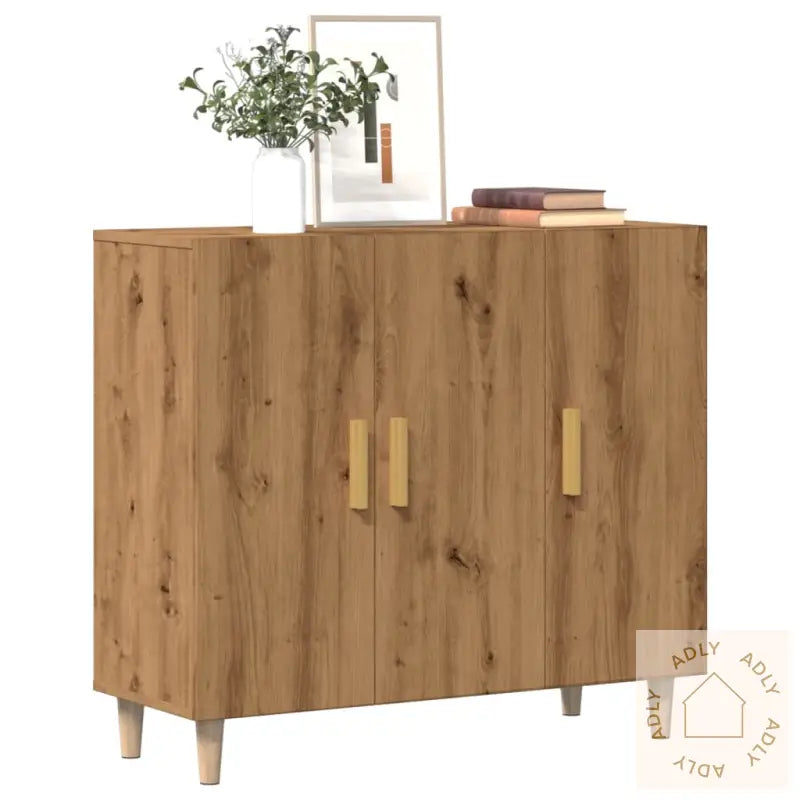 Skjenk Artisan Eik 90X34X80 Cm Konstruert Tre