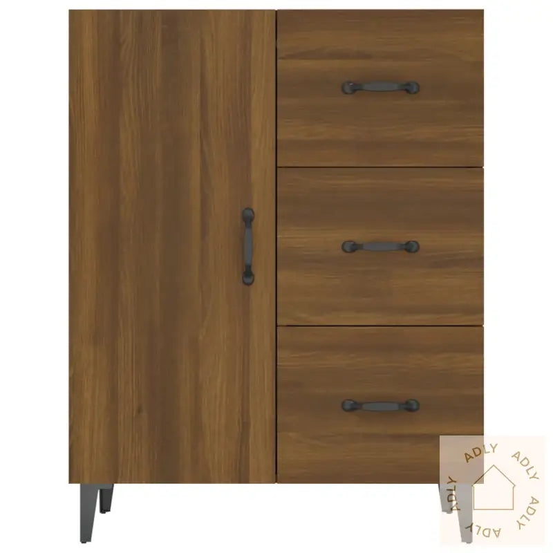 Skjenk Brun Eik 69,5X34X90 Cm Konstruert Tre