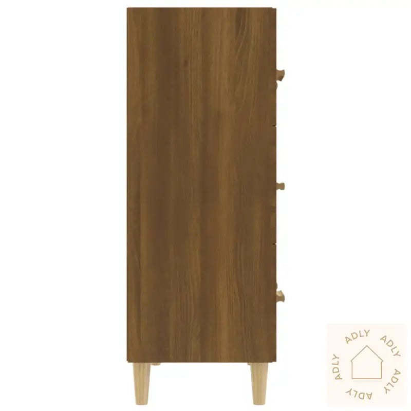 Skjenk Brun Eik 70X34X90 Cm Konstruert Tre