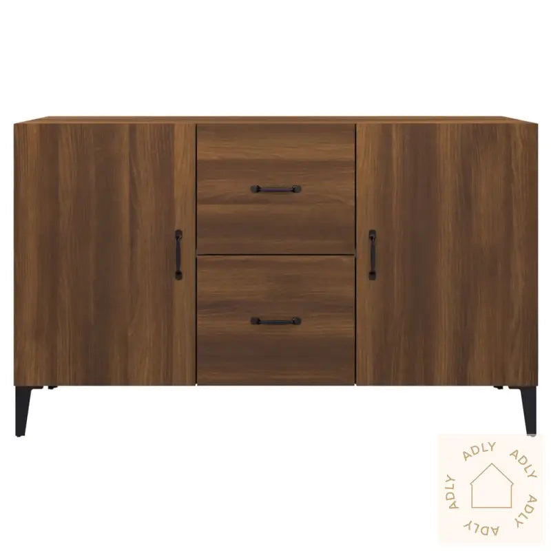 Skjenk Brun Eik 100X36X60 Cm Konstruert Tre