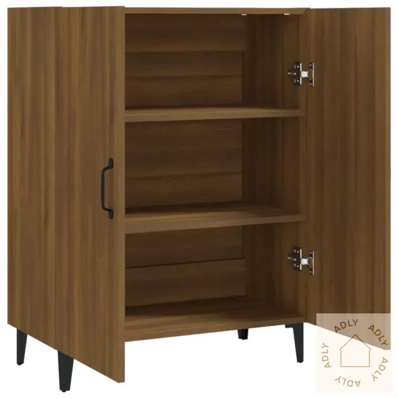 Skjenk Brun Eik 70X34X90 Cm Konstruert Tre