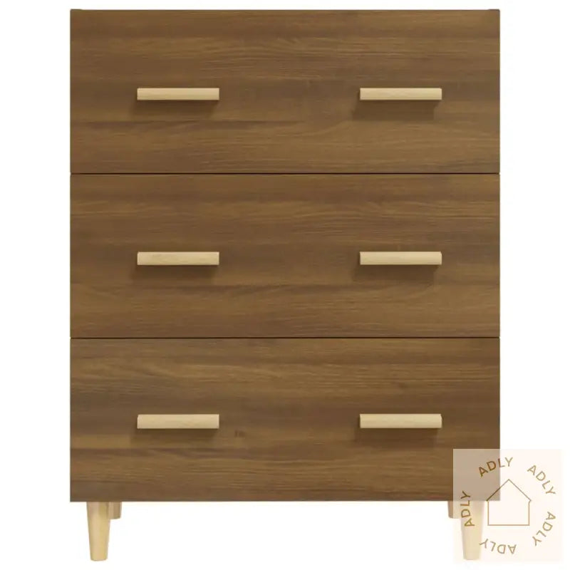 Skjenk Brun Eik 70X34X90 Cm Konstruert Tre
