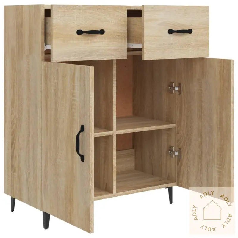 Skjenk Sonoma Eik 69,5X34X90 Cm Konstruert Tre