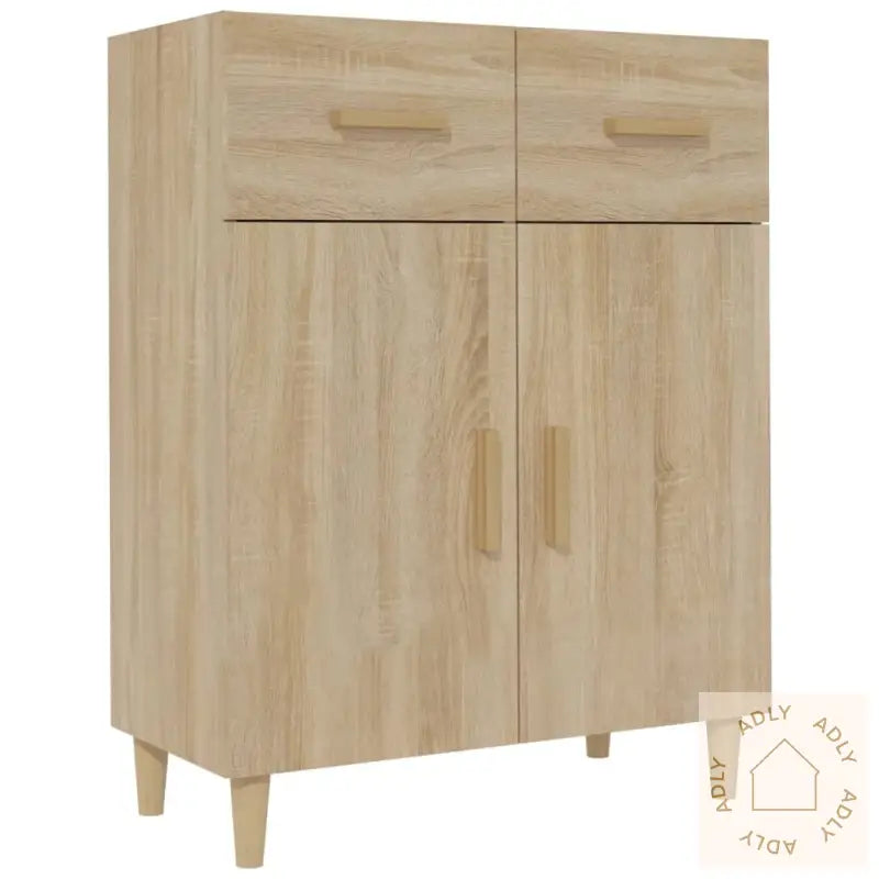 Skjenk Sonoma Eik 69,5X34X89 Cm Konstruert Tre