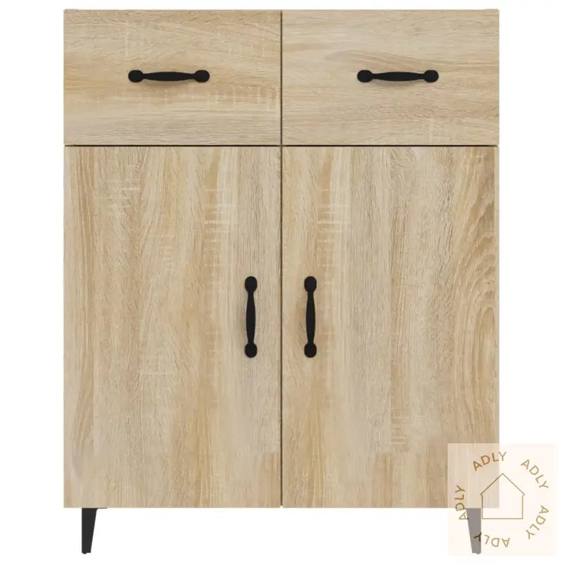 Skjenk Sonoma Eik 69,5X34X90 Cm Konstruert Tre