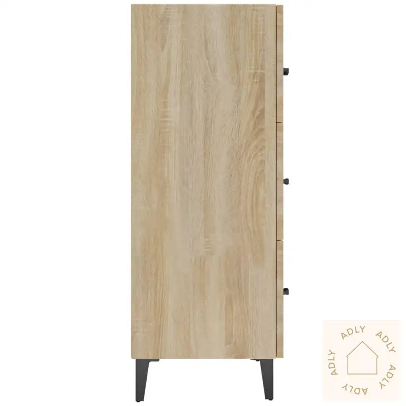 Skjenk Sonoma Eik 69,5X34X90 Cm Konstruert Tre