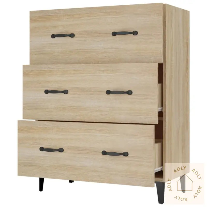Skjenk Sonoma Eik 69,5X34X90 Cm Konstruert Tre