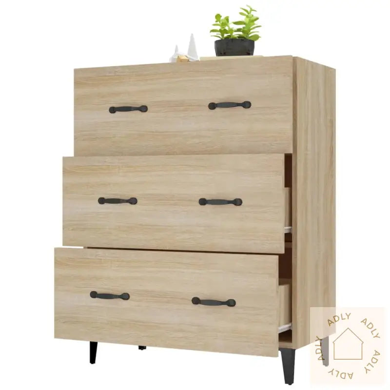 Skjenk Sonoma Eik 69,5X34X90 Cm Konstruert Tre