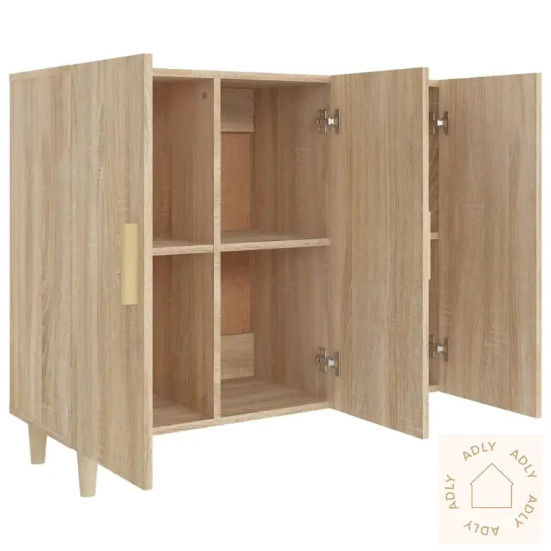 Skjenk Sonoma Eik 90X34X80 Cm Konstruert Tre