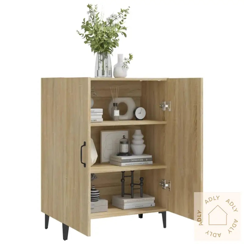 Skjenk Sonoma Eik 70X34X90 Cm Konstruert Tre