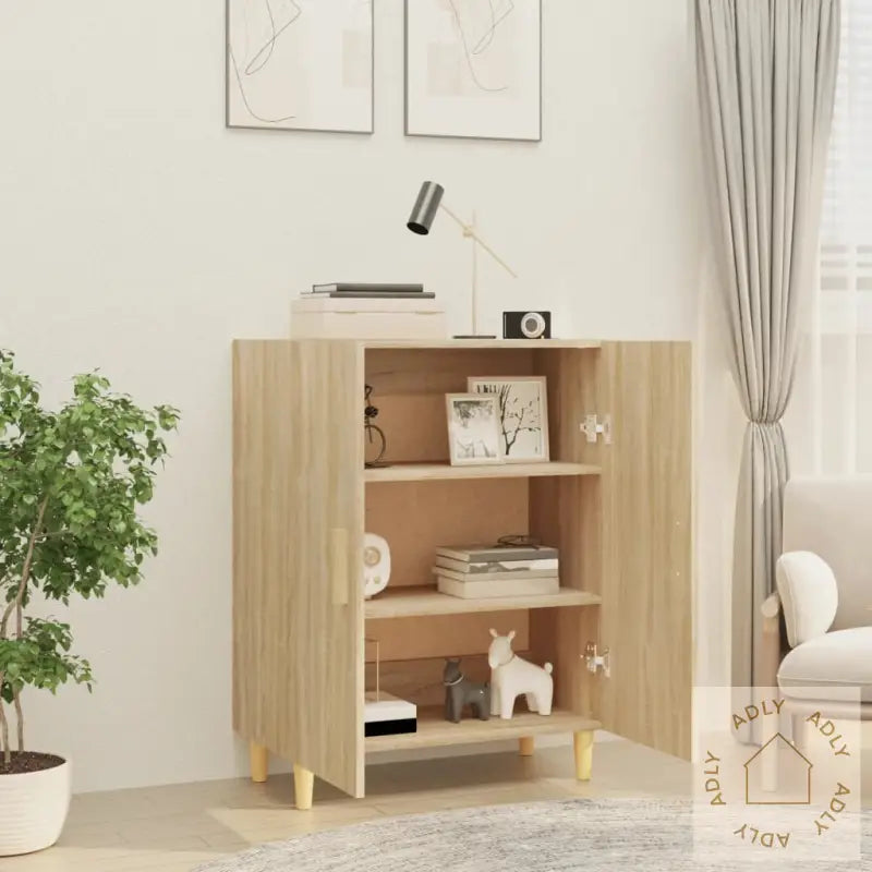 Skjenk Sonoma Eik 70X34X90 Cm Konstruert Tre