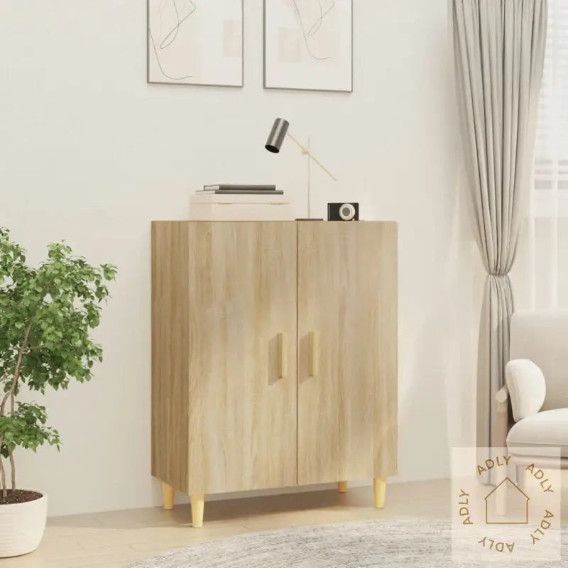 Skjenk Sonoma Eik 70X34X90 Cm Konstruert Tre