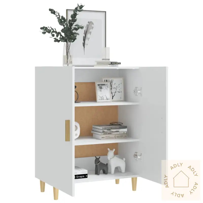 Skjenk Hvit 70X34X90 Cm Konstruert Tre