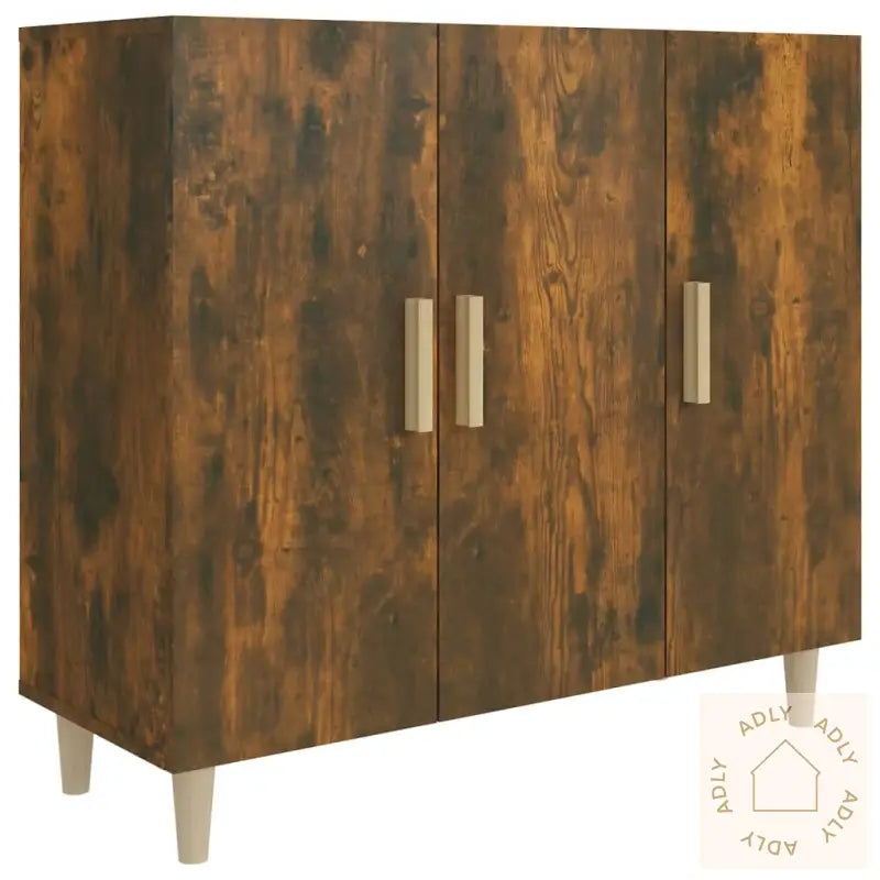 Skjenk Røkt Eik 90X34X80 Cm Konstruert Tre