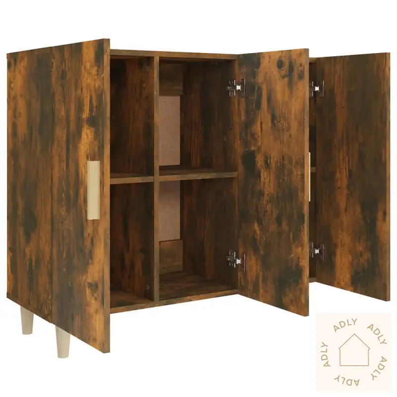 Skjenk Røkt Eik 90X34X80 Cm Konstruert Tre