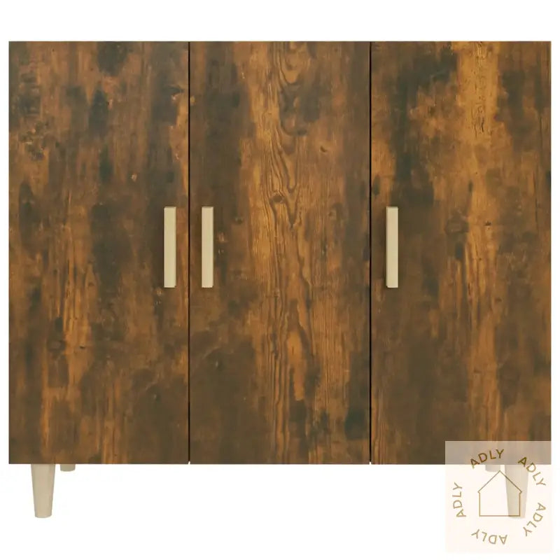 Skjenk Røkt Eik 90X34X80 Cm Konstruert Tre