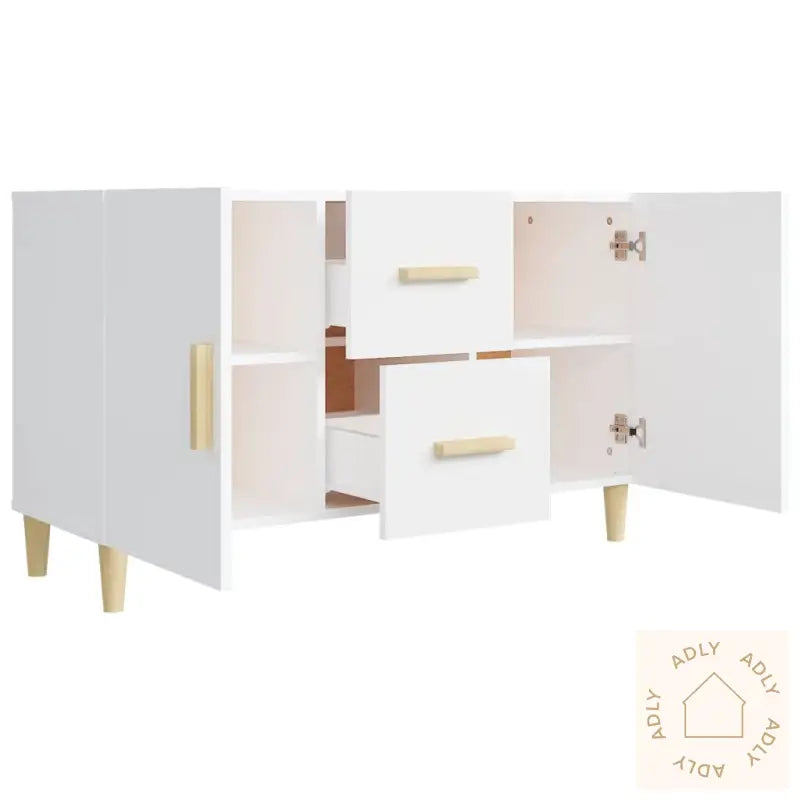 Skjenk Hvit 100X36X60 Cm Konstruert Tre