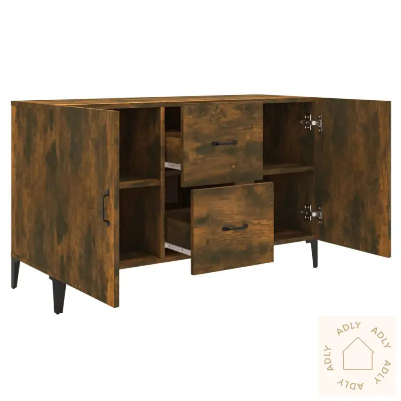 Skjenk Røkt Eik 100X36X60 Cm Konstruert Tre