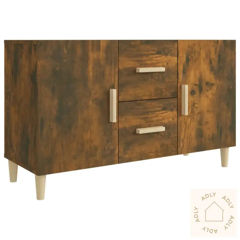 Skjenk Røkt Eik 100X36X60 Cm Konstruert Tre