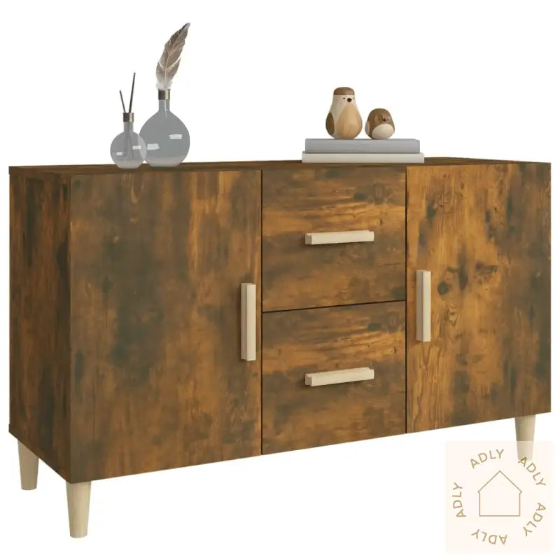 Skjenk Røkt Eik 100X36X60 Cm Konstruert Tre