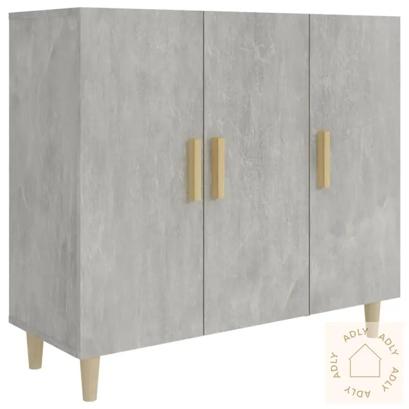 Skjenk Betonggrå 90X34X80 Cm Konstruert Tre