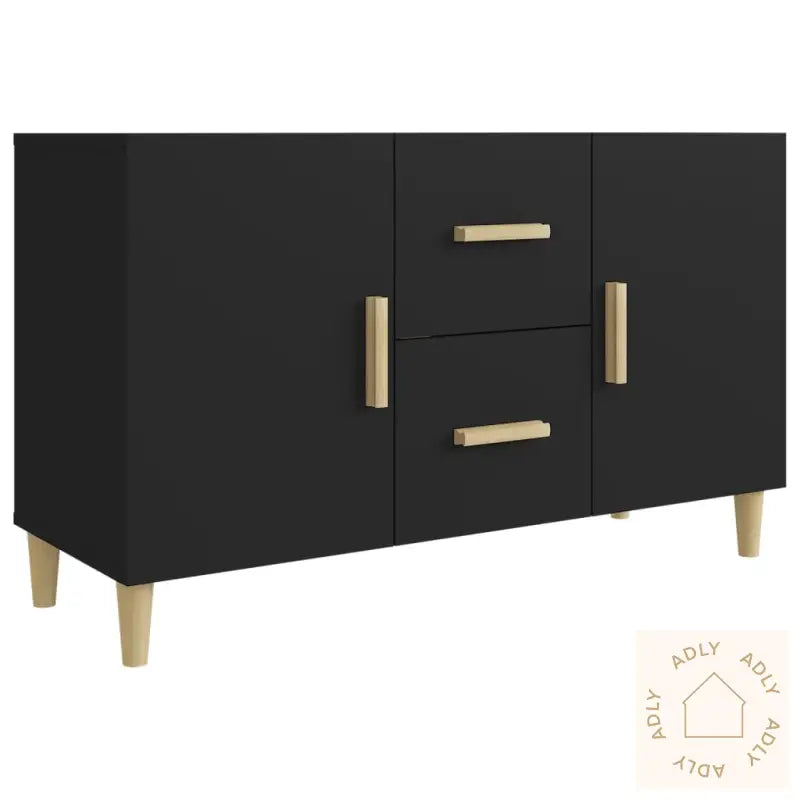 Skjenk Svart 100X36X60 Cm Konstruert Tre