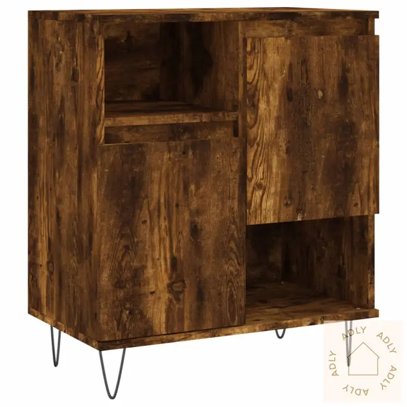Skjenk Røkt Eik 60X35X70 Cm Konstruert Tre