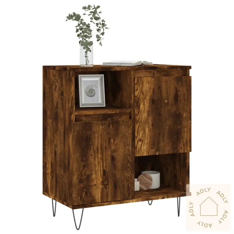 Skjenk Røkt Eik 60X35X70 Cm Konstruert Tre