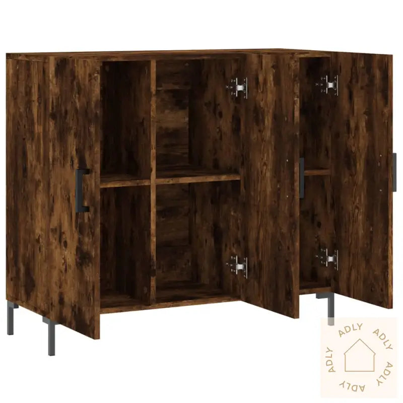 Skjenk Røkt Eik 90X34X80 Cm Konstruert Tre